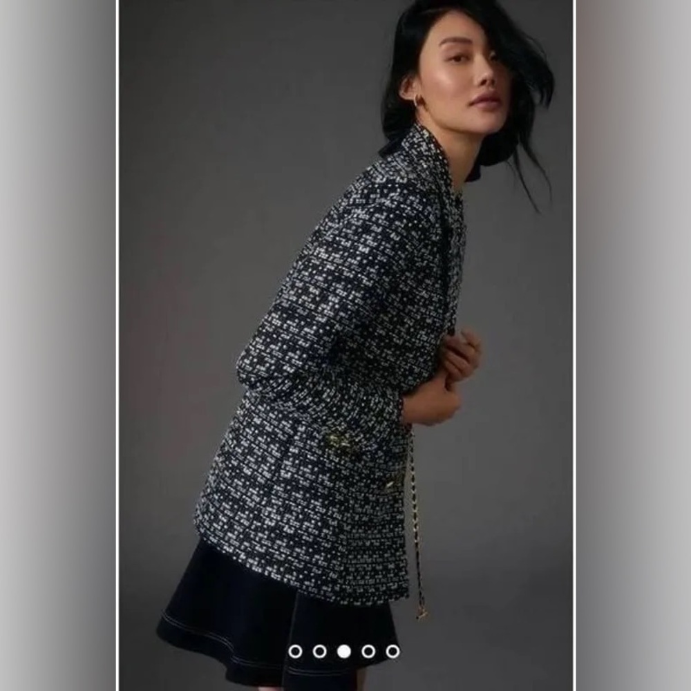 Anthropologie Maeve tweed blazer